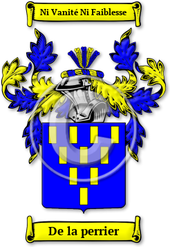 De la perrier Family Crest Download (jpg) Legacy Series - 150 DPI